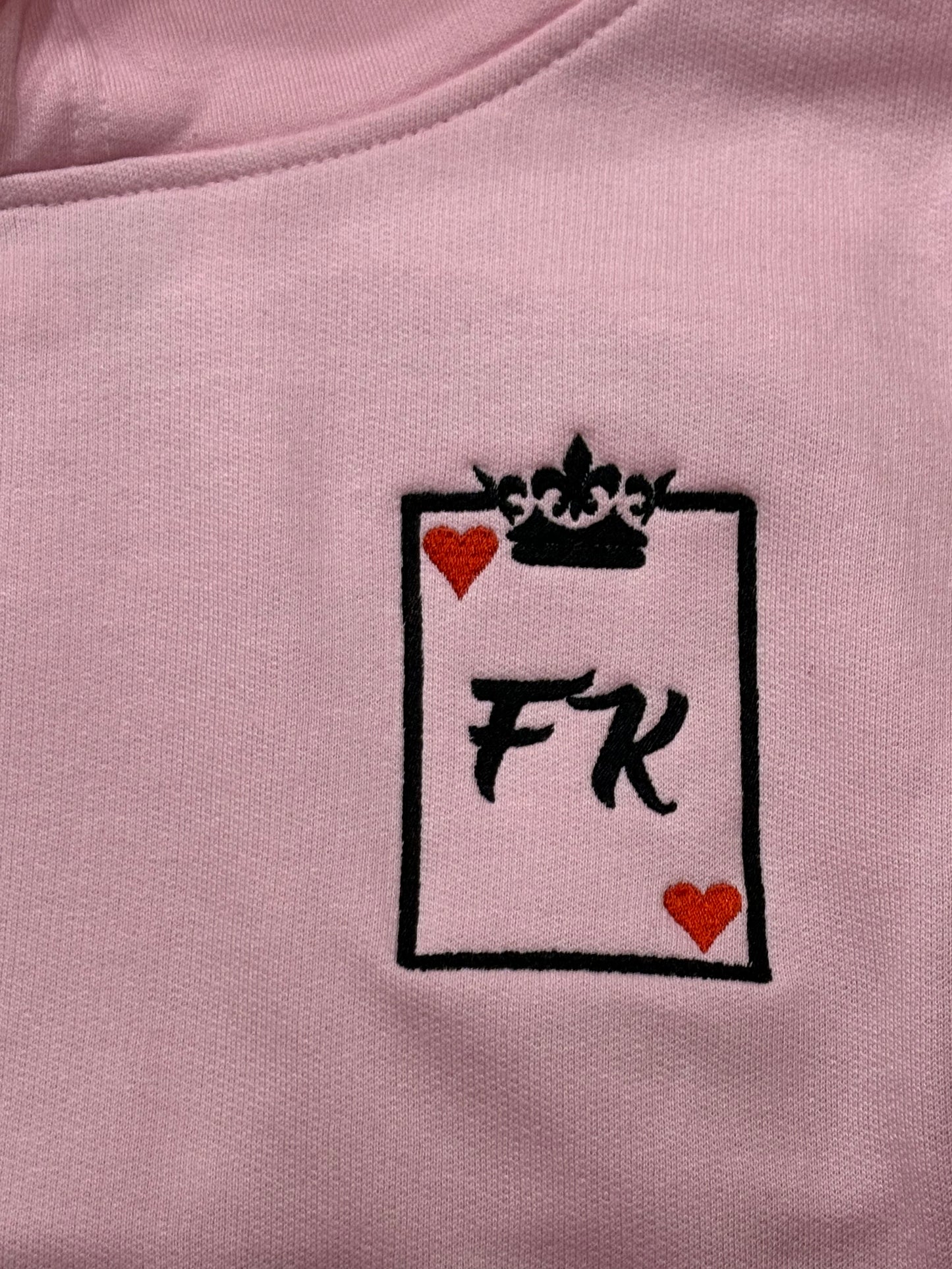 Queen of Hearts:  Personalized Initials Embroidered Hoodie