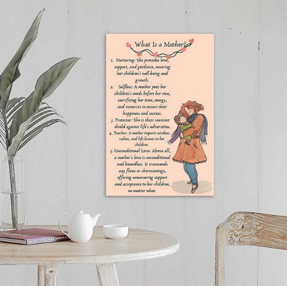 Mother's Day Canvas Wall Art! " What is a mother?"