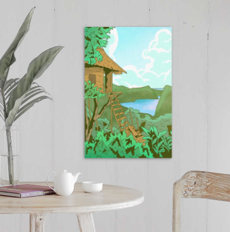 Tree House - Anime Style Wall Art