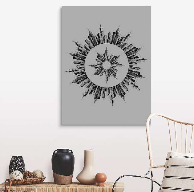 City Circle – Vibrant Canvas Prints for Home Decor