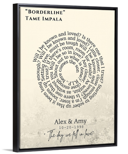 Personalized Song Lyrics Canvas – Custom Wall Art with Your Favorite Song & Lyrics