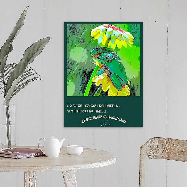 Raining Frogs - Personalized Couples Wall Art