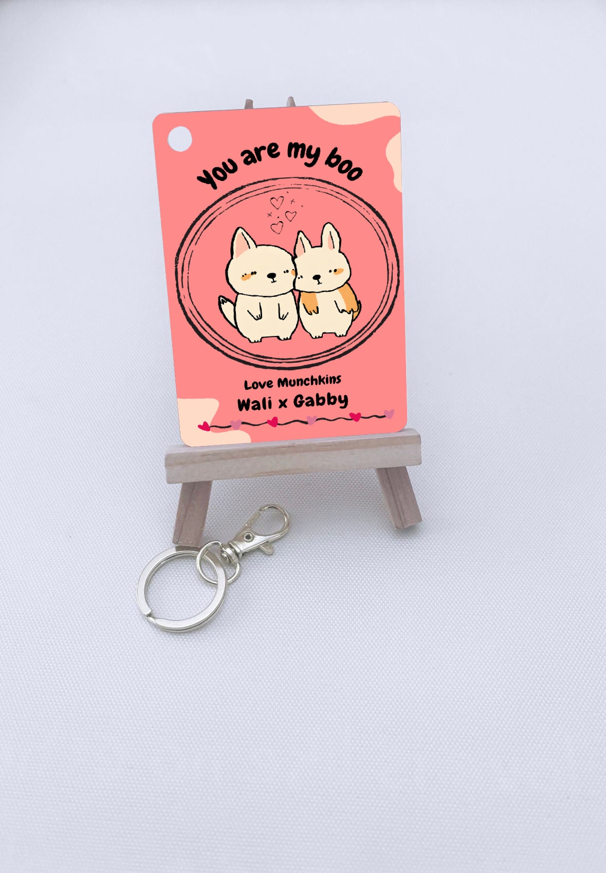 Munchkin Boo Personalized Acrylic Keychain - Couples Gift